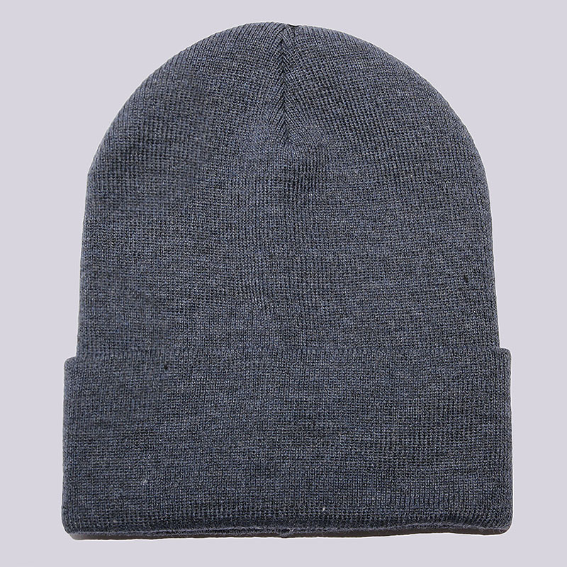  серая шапка True spin Plain Cuffed Beanie Plain Cuffed-hthr nv - цена, описание, фото 1