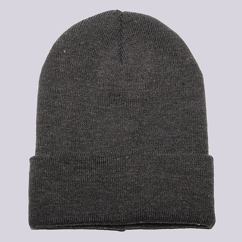  серая шапка True spin Plain Cuffed Beanie Plain Cuffed-hth blk - цена, описание, фото 1