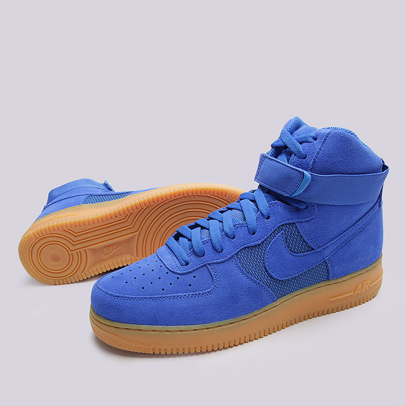 мужские синие кроссовки Nike Air Force 1 High `07 LV8 806403-400 - цена, описание, фото 3