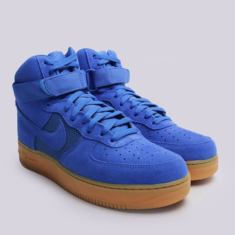 мужские синие кроссовки Nike Air Force 1 High `07 LV8 806403-400 - цена, описание, фото 2