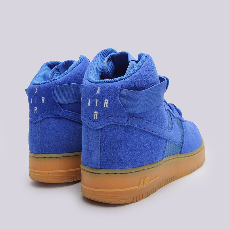 мужские синие кроссовки Nike Air Force 1 High `07 LV8 806403-400 - цена, описание, фото 4