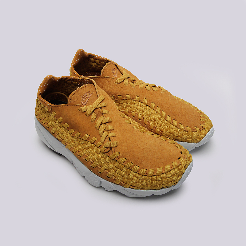 мужские желтые кроссовки Nike Air Footscape Woven NM 875797-700 - цена, описание, фото 3