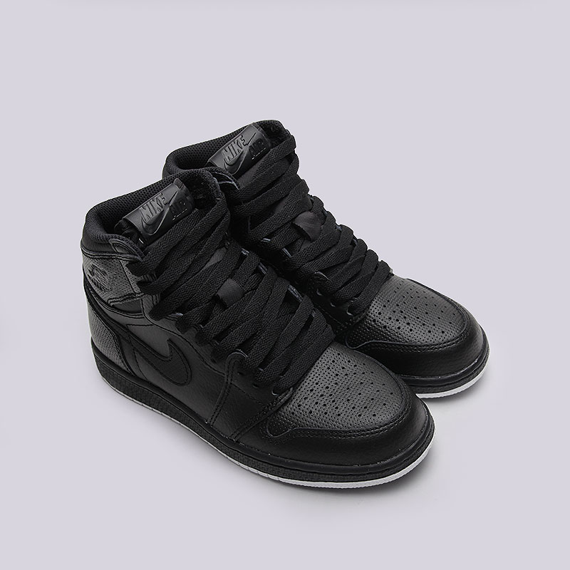 женские черные кроссовки Jordan 1 Retro High OG BG 575441-002 - цена, описание, фото 2