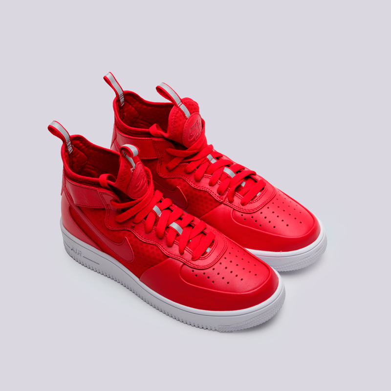 мужские красные кроссовки Nike Air Force 1 Ultraforce Mid 864014-600 - цена, описание, фото 2