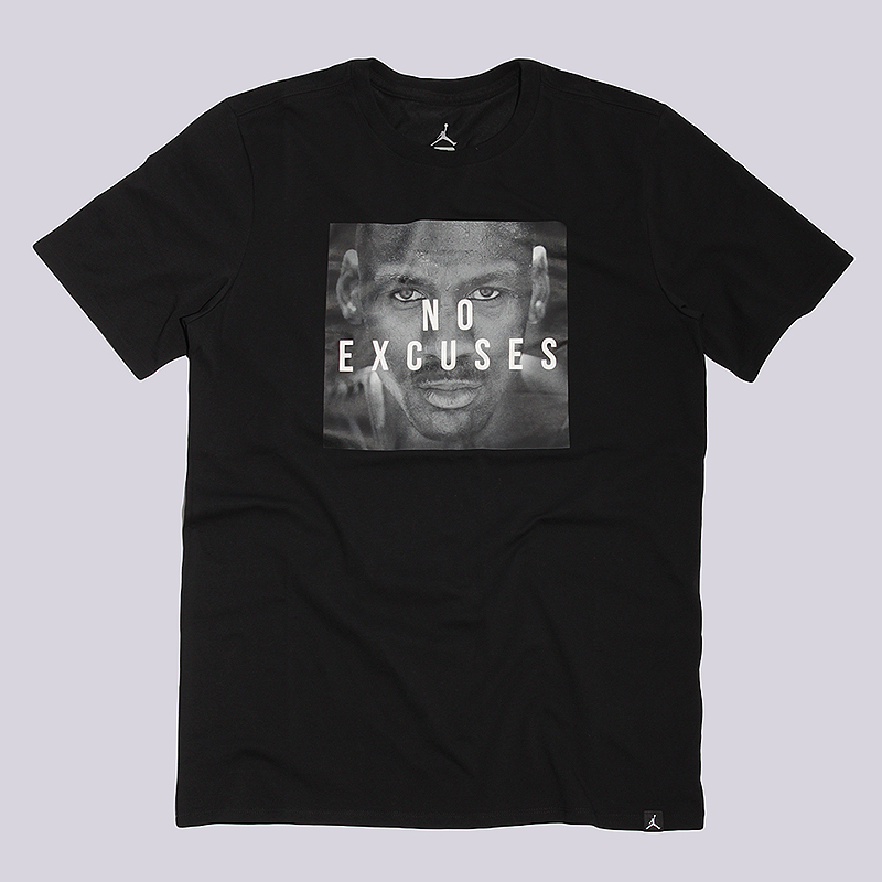 мужская черная футболка Jordan Making Excuses Dri-Fit Tee 862193-010 - цена, описание, фото 1