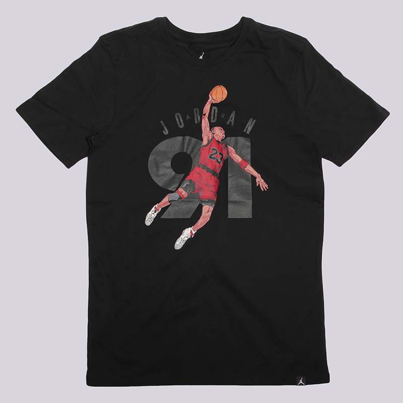 мужская черная футболка Jordan AJ 6 Ninety One Tee 833933-010 - цена, описание, фото 1