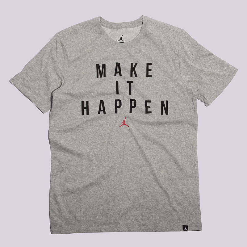 мужская серая футболка Jordan Make It Happen Dri-Fit Tee 862191-063 - цена, описание, фото 1