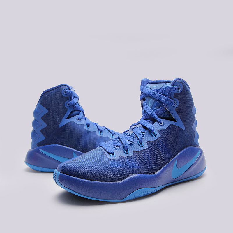 детские синие баскетбольные кроссовки  Nike Hyperdunk 2016 (GS) 845120-440 - цена, описание, фото 2