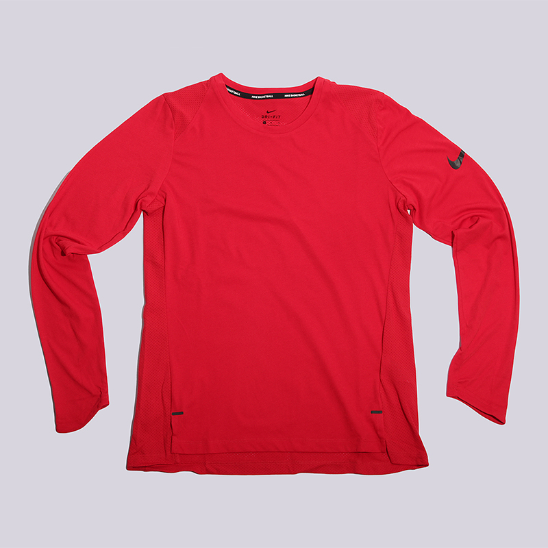 женская красная футболка Nike WMNS NK BRTHE Top LS Elite 842740-657 - цена, описание, фото 1