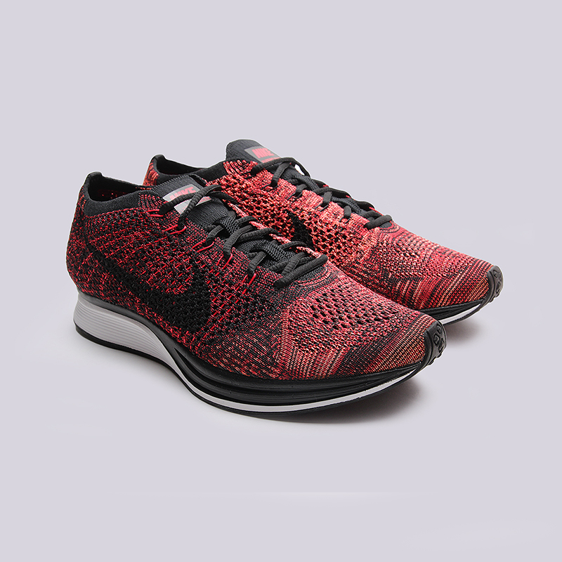 мужские красные кроссовки Nike Flyknit Racer 526628-608 - цена, описание, фото 3