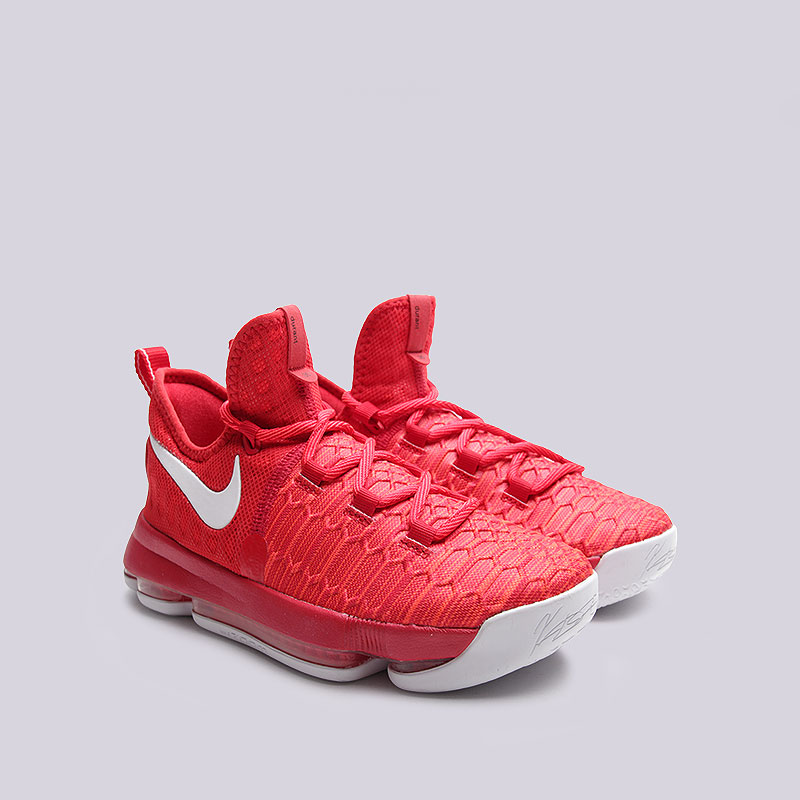 детские красные баскетбольные кроссовки Nike Zoom KD9 (GS) 855908-611 - цена, описание, фото 3