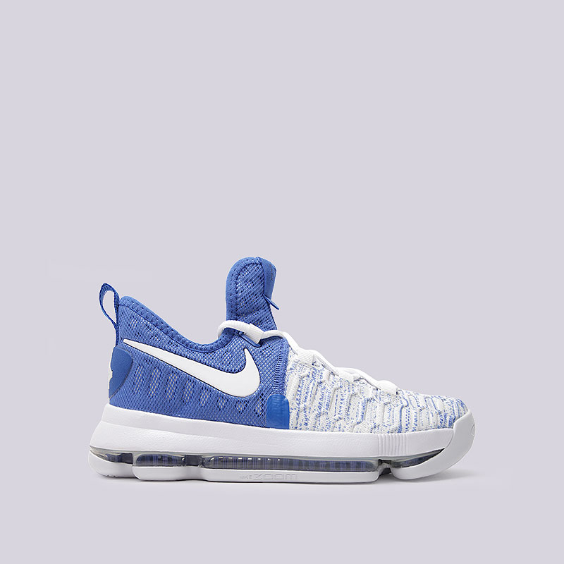 детские синие баскетбольные кроссовки  Nike Zoom KD9 (GS) 855908-411 - цена, описание, фото 1