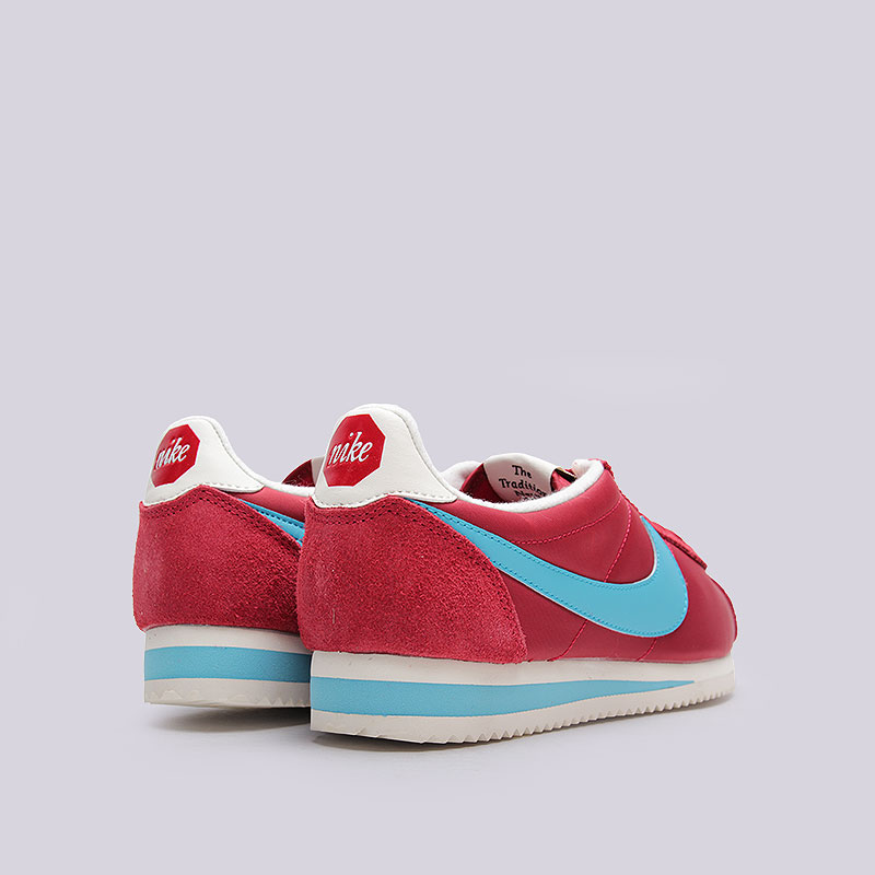 мужские красные кроссовки  Nike Classic Cortez Nylon Prem 876873-600 - цена, описание, фото 4