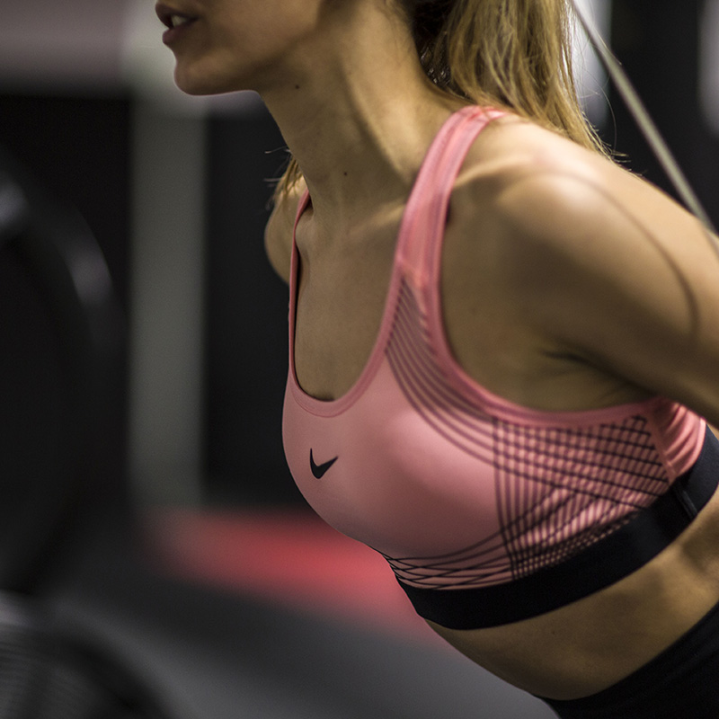 женский розовый топ Nike Pro Hyper Classic 832068-808 - цена, описание, фото 5