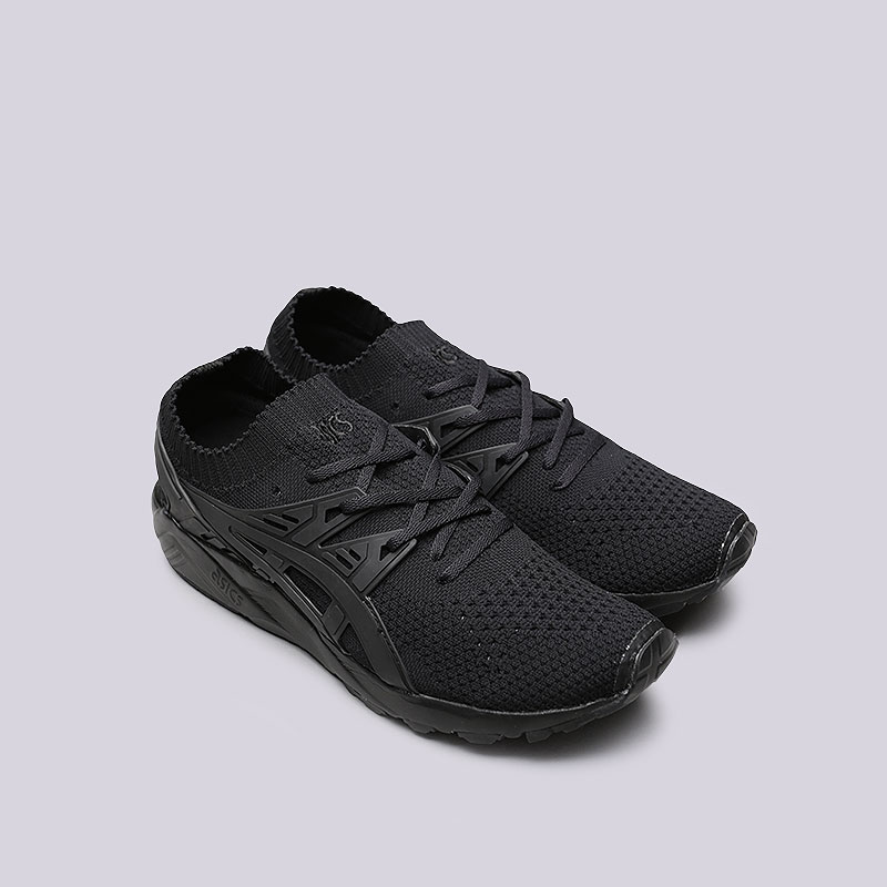 мужские черные кроссовки ASICS Gel-Kayano Trainer Knit H705N-9090 - цена, описание, фото 4