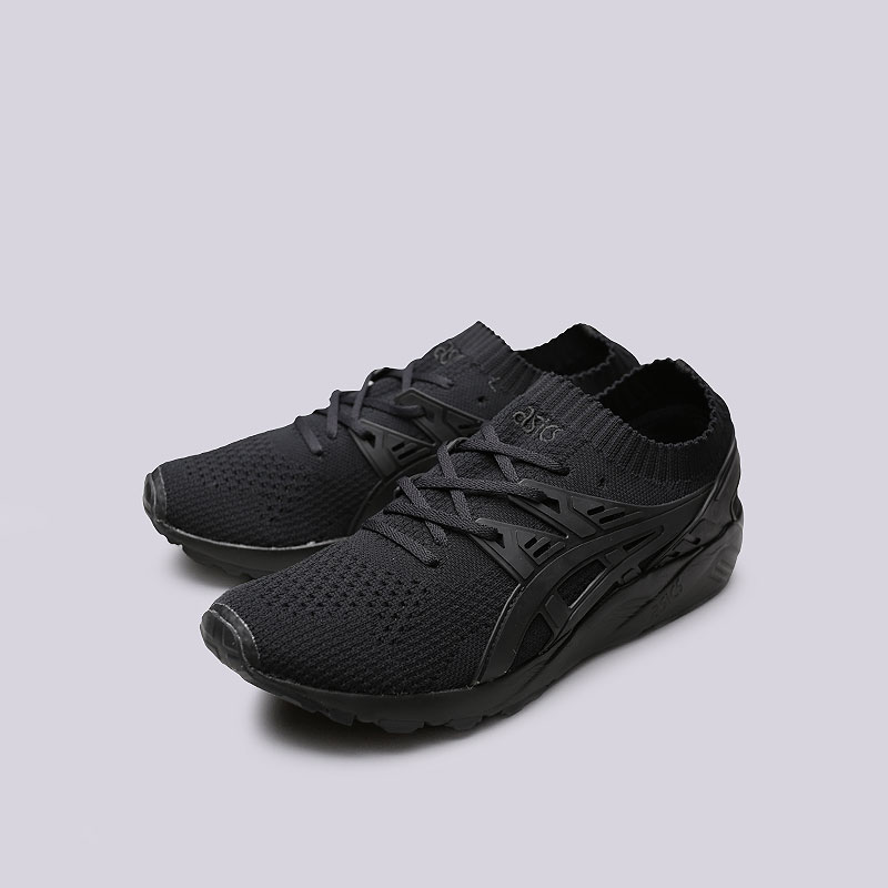 мужские черные кроссовки ASICS Gel-Kayano Trainer Knit H705N-9090 - цена, описание, фото 5