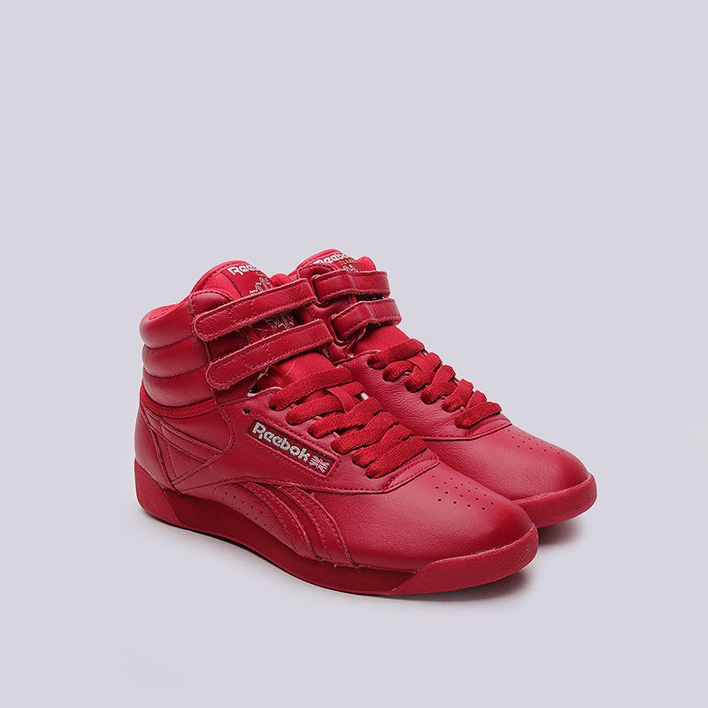 женские красные кроссовки  Reebok Freestyle Hi OG Lux BD4469 - цена, описание, фото 3