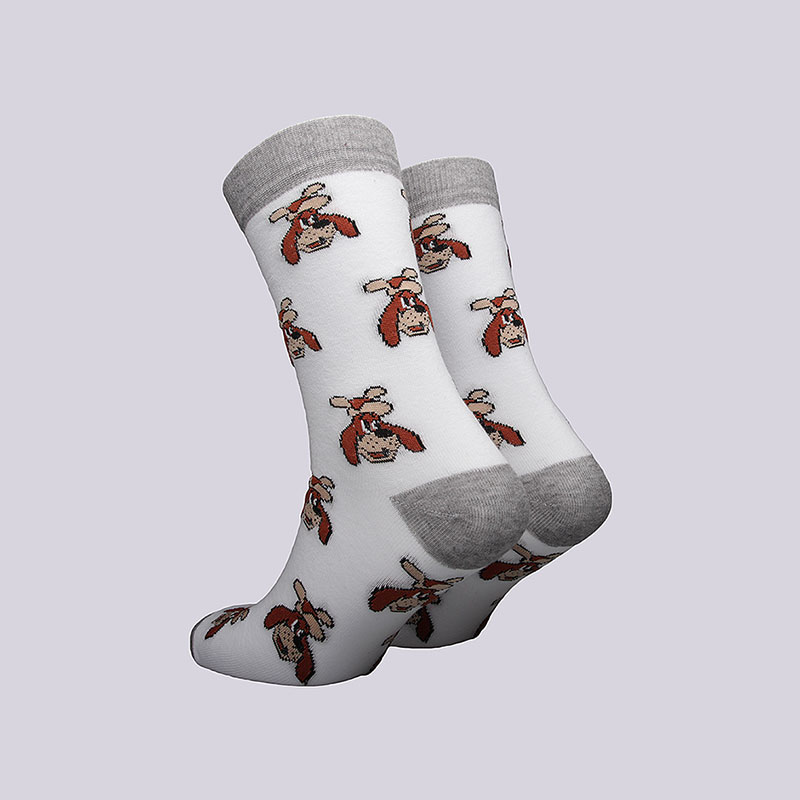 мужские белые носки Запорожец heritage Шарик Шарик-бел - цена, описание, фото 2