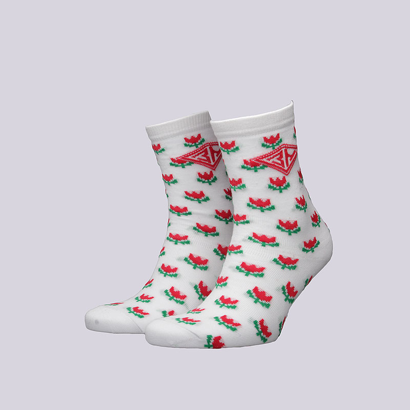 женские белые носки Запорожец heritage Цветочки W Цветочки-бел - цена, описание, фото 1