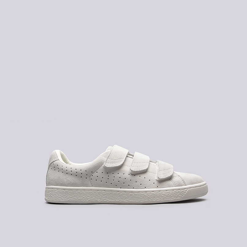 мужские белые баскетбольные кроссовки PUMA Basket Strap Soft Premium 36318502 - цена, описание, фото 1