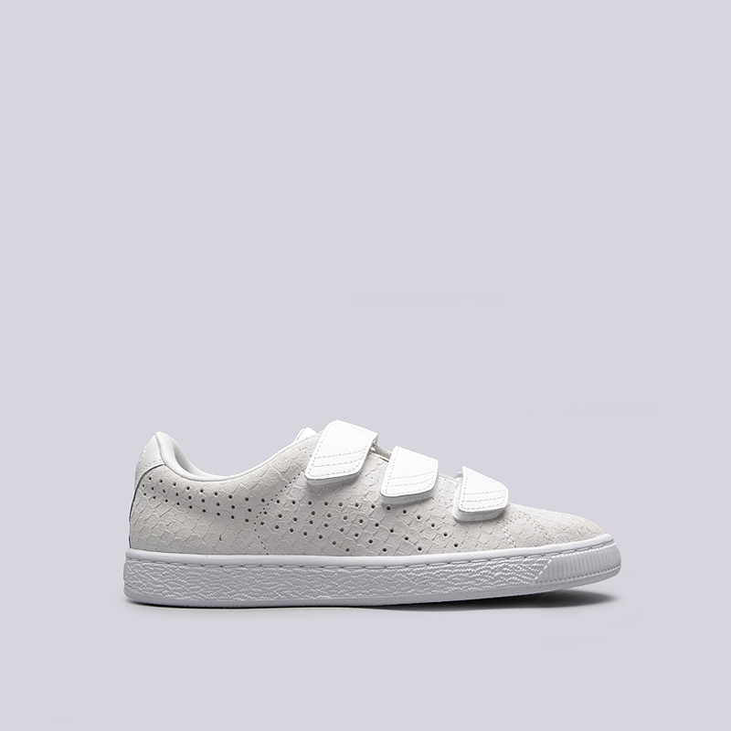 женские белые кроссовки PUMA Basket Strap ExoticSkin Wn`s 36270702 - цена, описание, фото 1