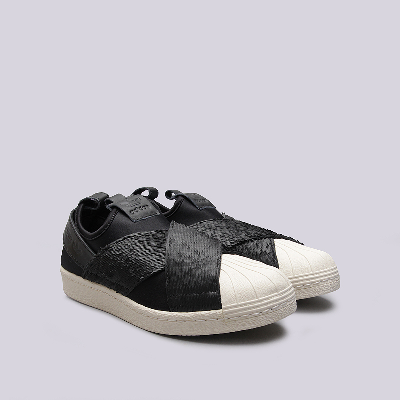 женские черные кроссовки adidas W Superstar SlipOn  BB3120 - цена, описание, фото 2
