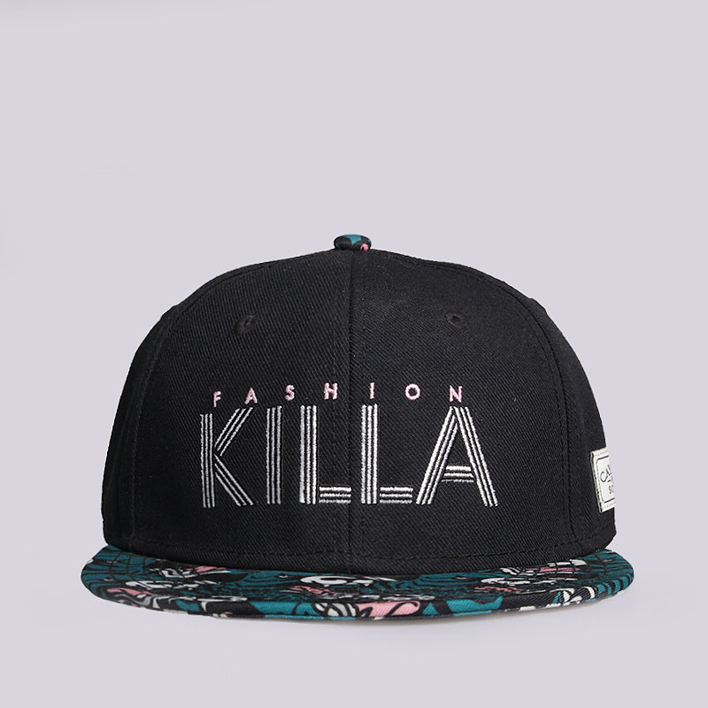  черная кепка Cayler & sons Killa Killa-rd-blk-wht-grn - цена, описание, фото 1