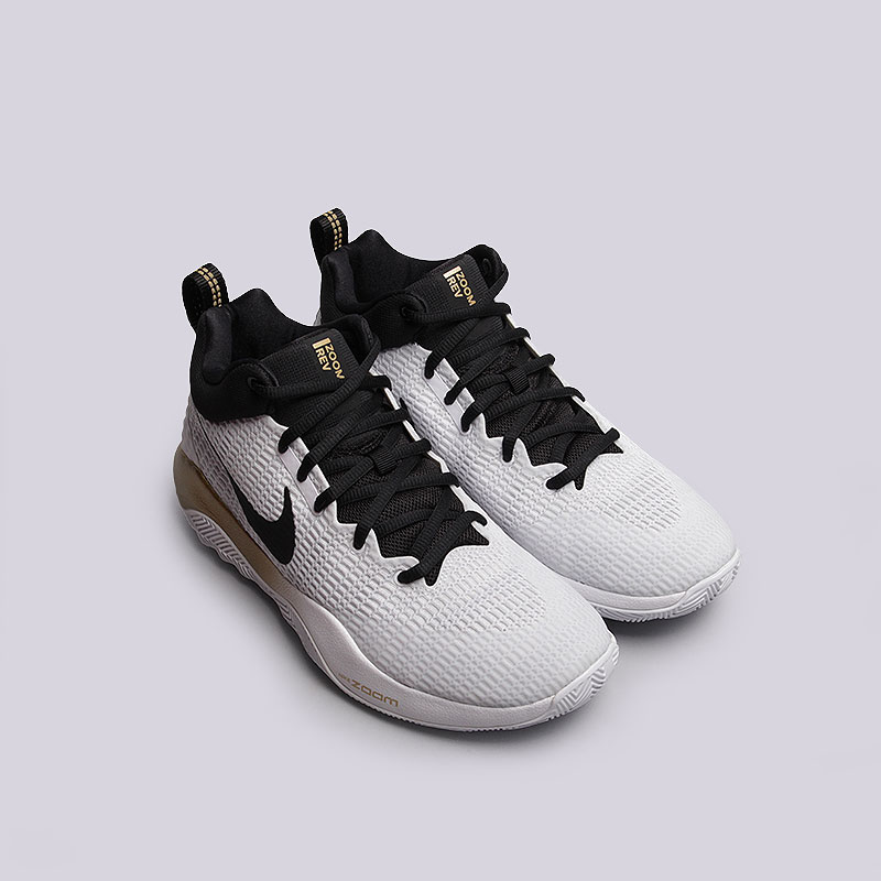 мужские белые баскетбольные кроссовки Nike Zoom Rev 852422-107 - цена, описание, фото 4