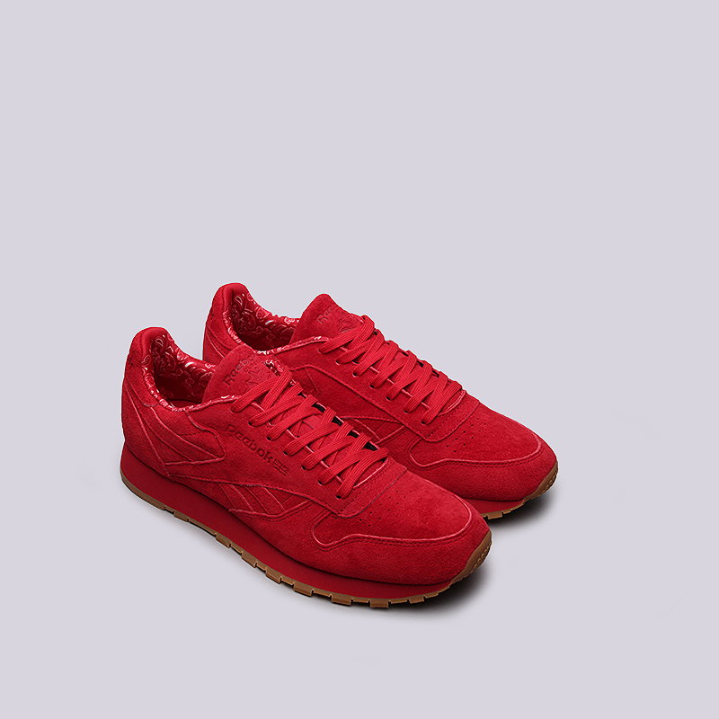 мужские красные кроссовки Reebok CL Leather TDC BD3231 - цена, описание, фото 2
