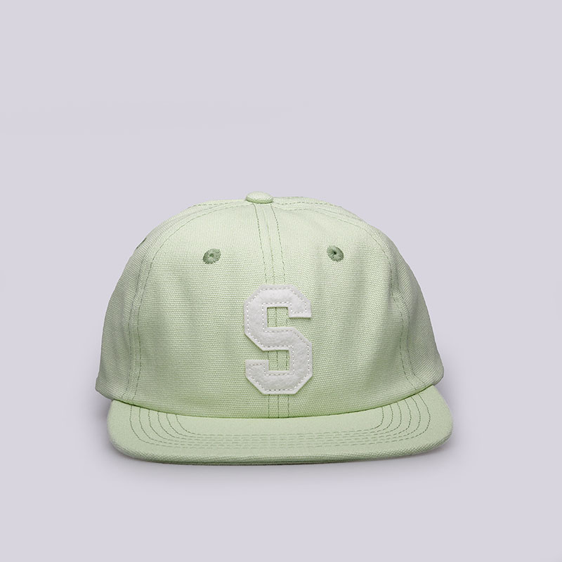  салатовая кепка Stussy Felt S Canvas Strapback Cap 131678-green - цена, описание, фото 1