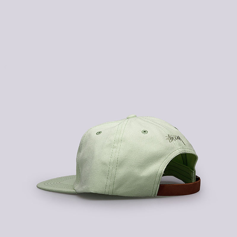  салатовая кепка Stussy Felt S Canvas Strapback Cap 131678-green - цена, описание, фото 3