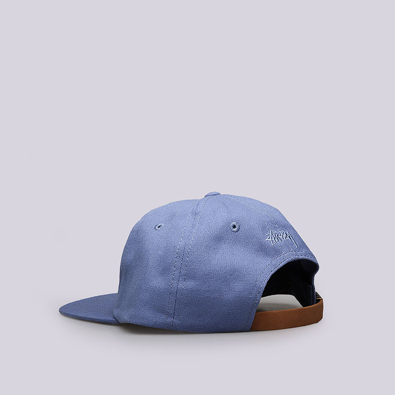  синяя кепка Stussy Felt S Canvas Strapback Cap 131678-blue - цена, описание, фото 3