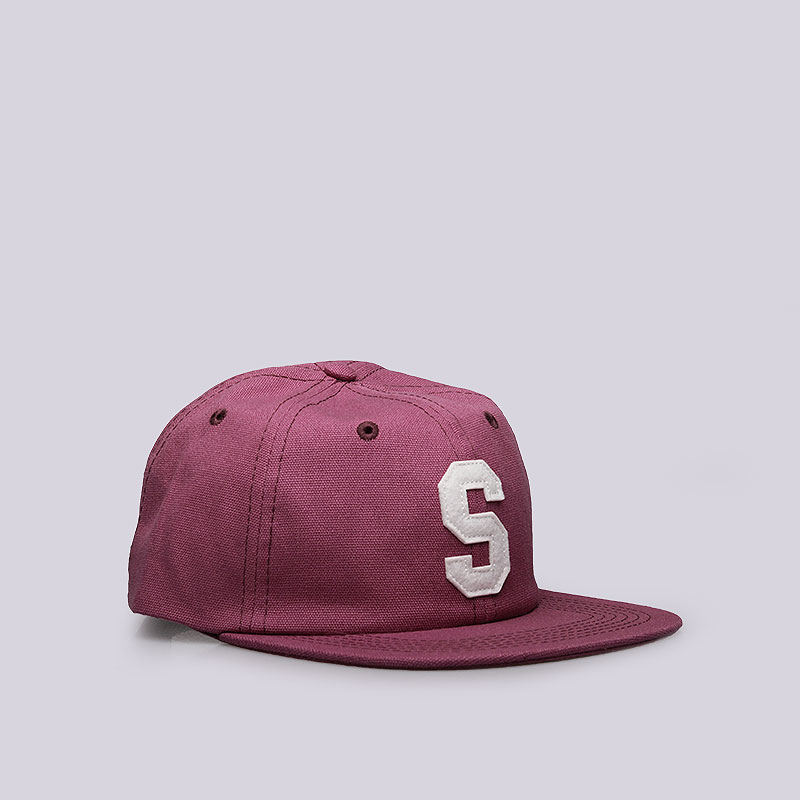 Кепка Stussy Felt S Canvas Strapback Cap (131678-red)  - цена, описание, фото 2
