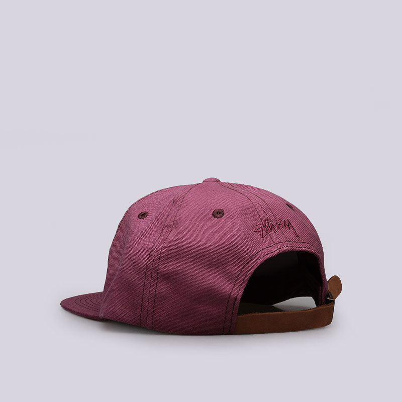 Кепка Stussy Felt S Canvas Strapback Cap (131678-red)  - цена, описание, фото 3