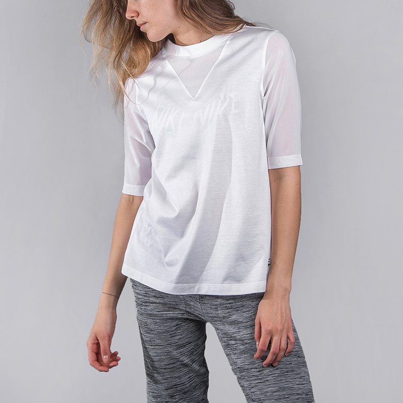 женская белая футболка Nike Bonded Top 829755-100 - цена, описание, фото 1
