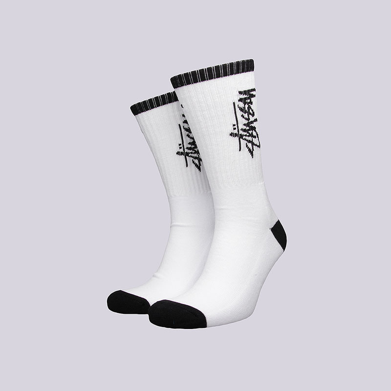 мужские белые носки Stussy Stock Socks 138463-white - цена, описание, фото 1