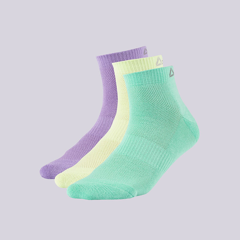

Носки Reebok SE U ANK Sock 3P, Фиолетовый;салатовый;зелёный