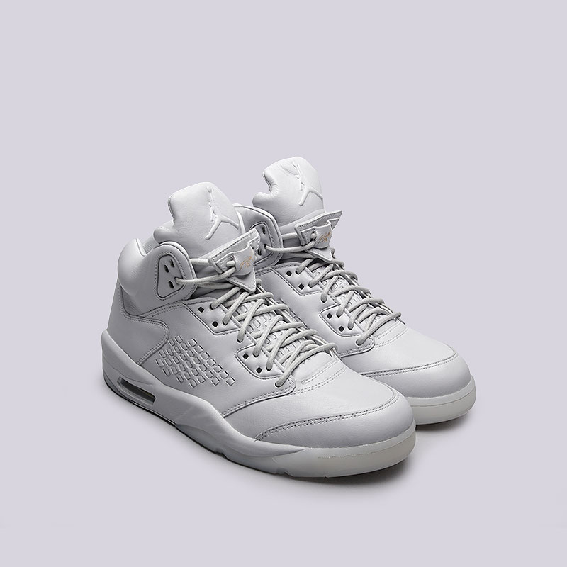 мужские белые кроссовки Jordan 5 Retro PRM 881432-003 - цена, описание, фото 4