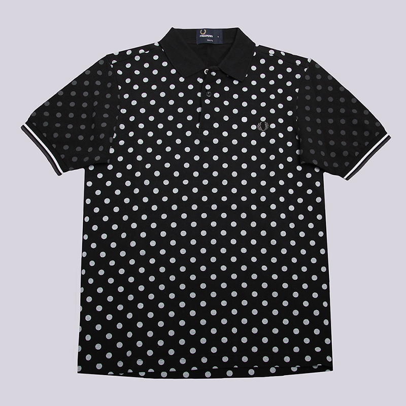 

Рубашка поло Fred perry Polka Dot Pique Shirt, Черный