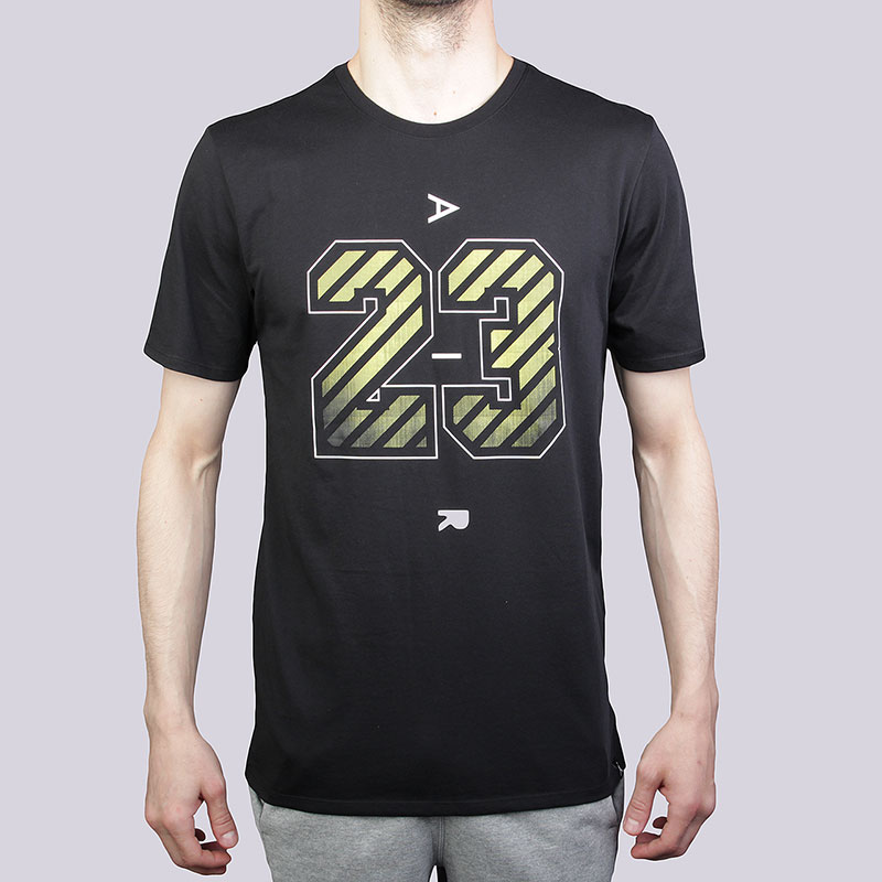 мужская черная футболка Jordan 23 Air Dri-Fit Tee 843130-010 - цена, описание, фото 1