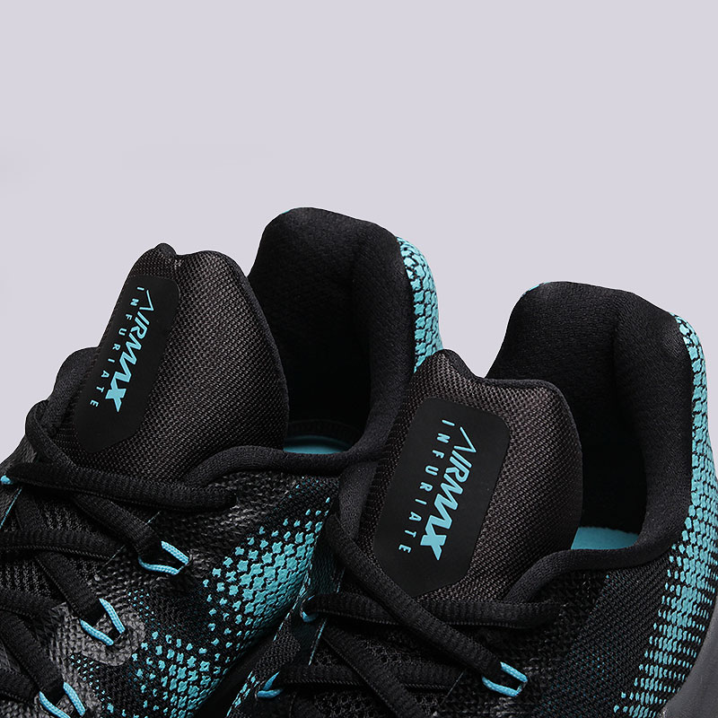 мужские черные баскетбольные кроссовки Nike Air Max Infuriate Low 852457-004 - цена, описание, фото 5