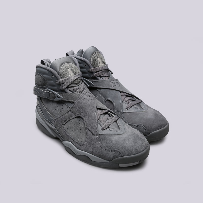 мужские серые баскетбольные кроссовки Jordan VIII Retro 305381-014 - цена, описание, фото 5