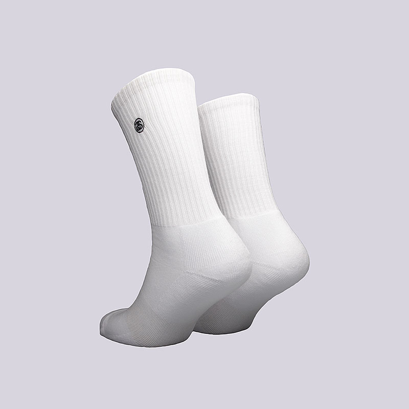 мужские белые носки Stussy Mini SS-Link Crew Socks 138557-white - цена, описание, фото 2