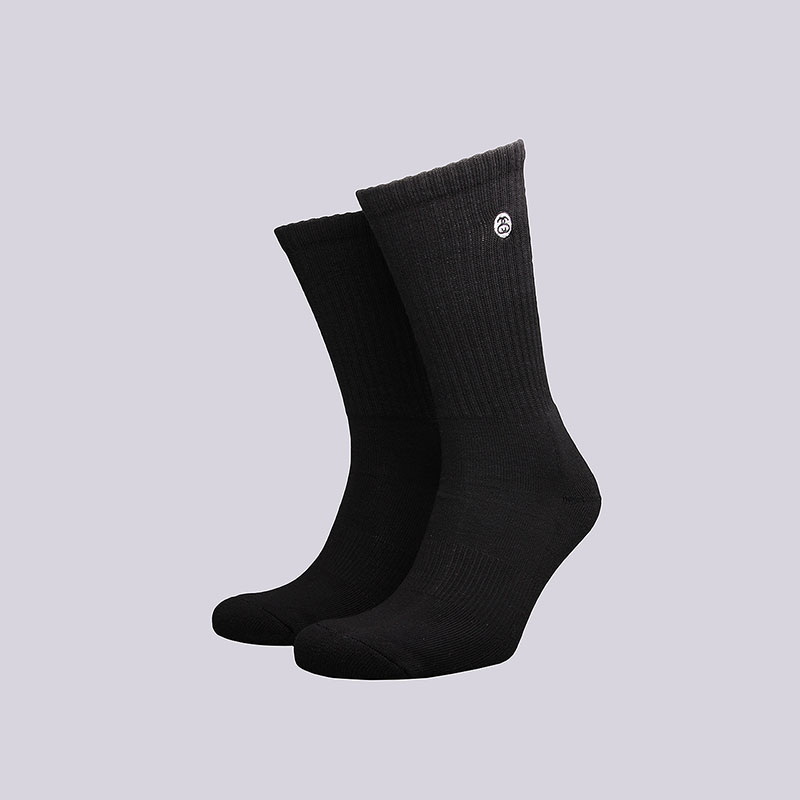 мужские черные носки Stussy Mini SS-Link Crew Socks 138557-black - цена, описание, фото 1