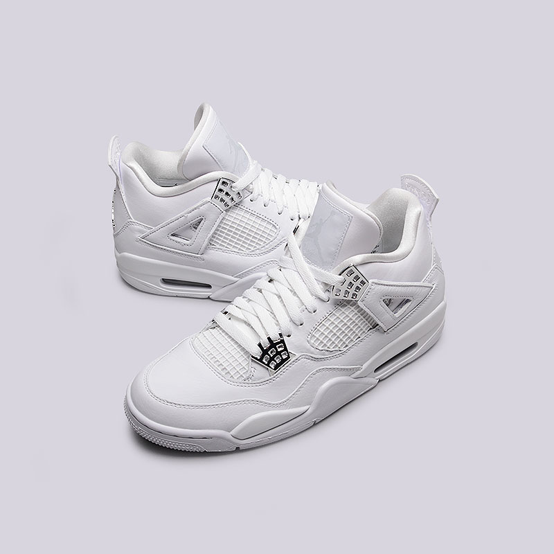 мужские белые кроссовки Jordan IV Retro 308497-100 - цена, описание, фото 4