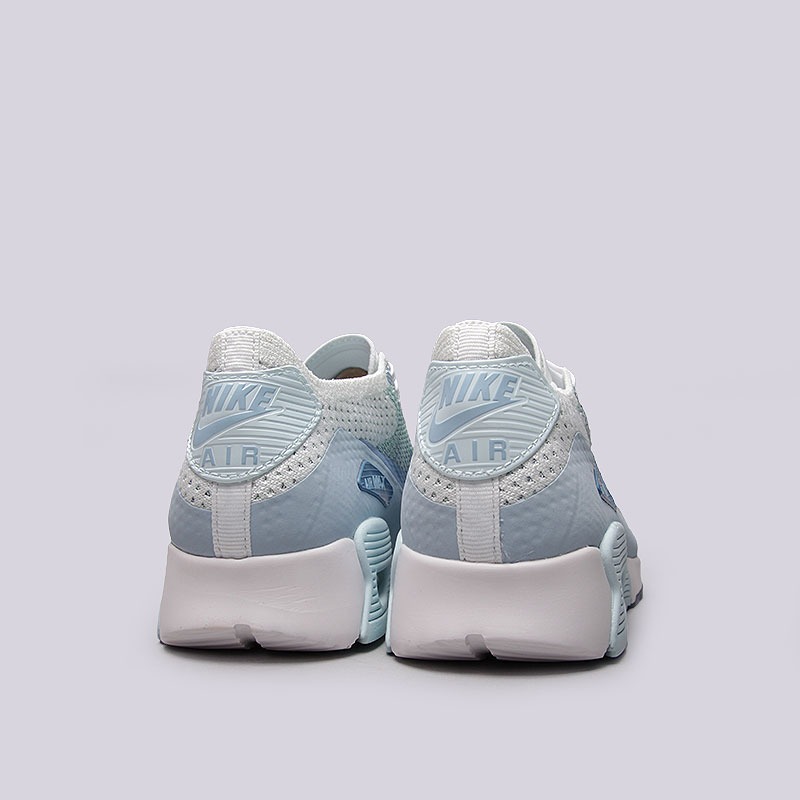 женские голубые кроссовки  Nike WMNS Air Max 90 Ultra 2.0 Flyknit 881109-105 - цена, описание, фото 4