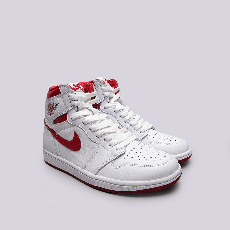 мужские белые кроссовки Jordan 1 Retro High OG 555088-103 - цена, описание, фото 3