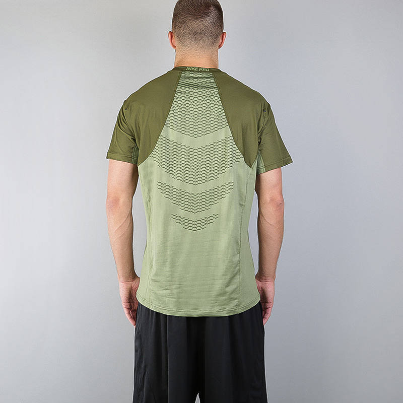 мужская зеленая футболка Nike Pro Hypercool 828178-387 - цена, описание, фото 2