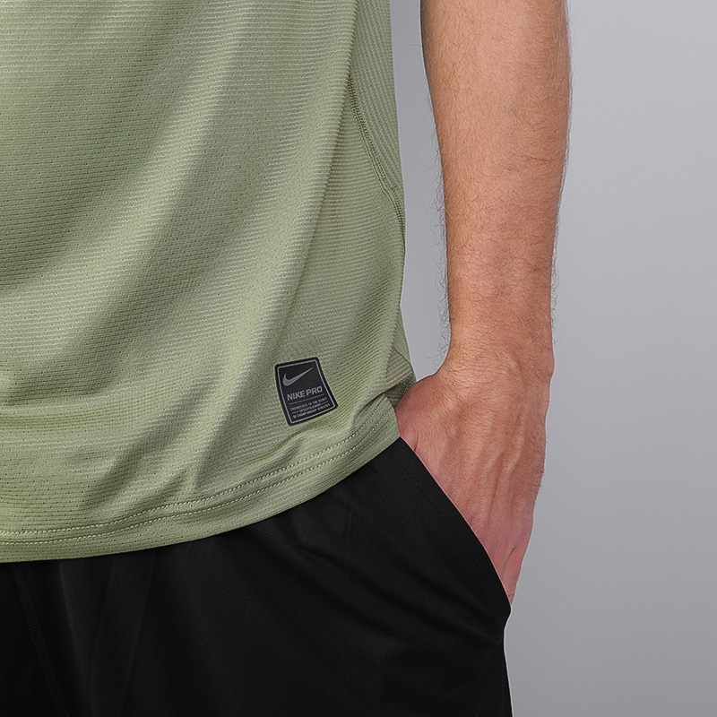 мужская зеленая футболка Nike Pro Hypercool 828178-387 - цена, описание, фото 4