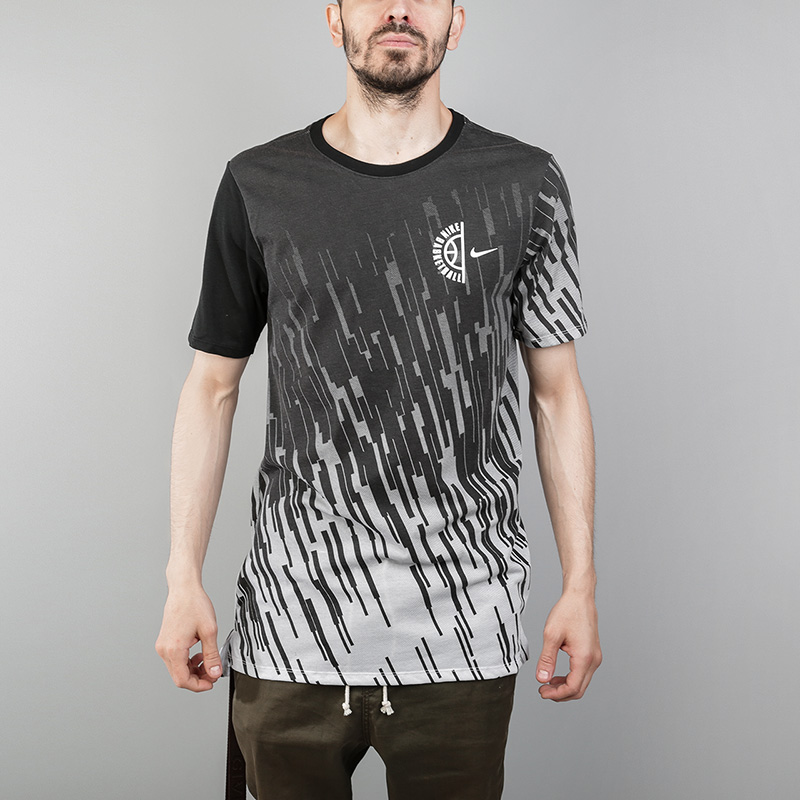 мужская серая футболка Nike Dry Printed 844506-100 - цена, описание, фото 1